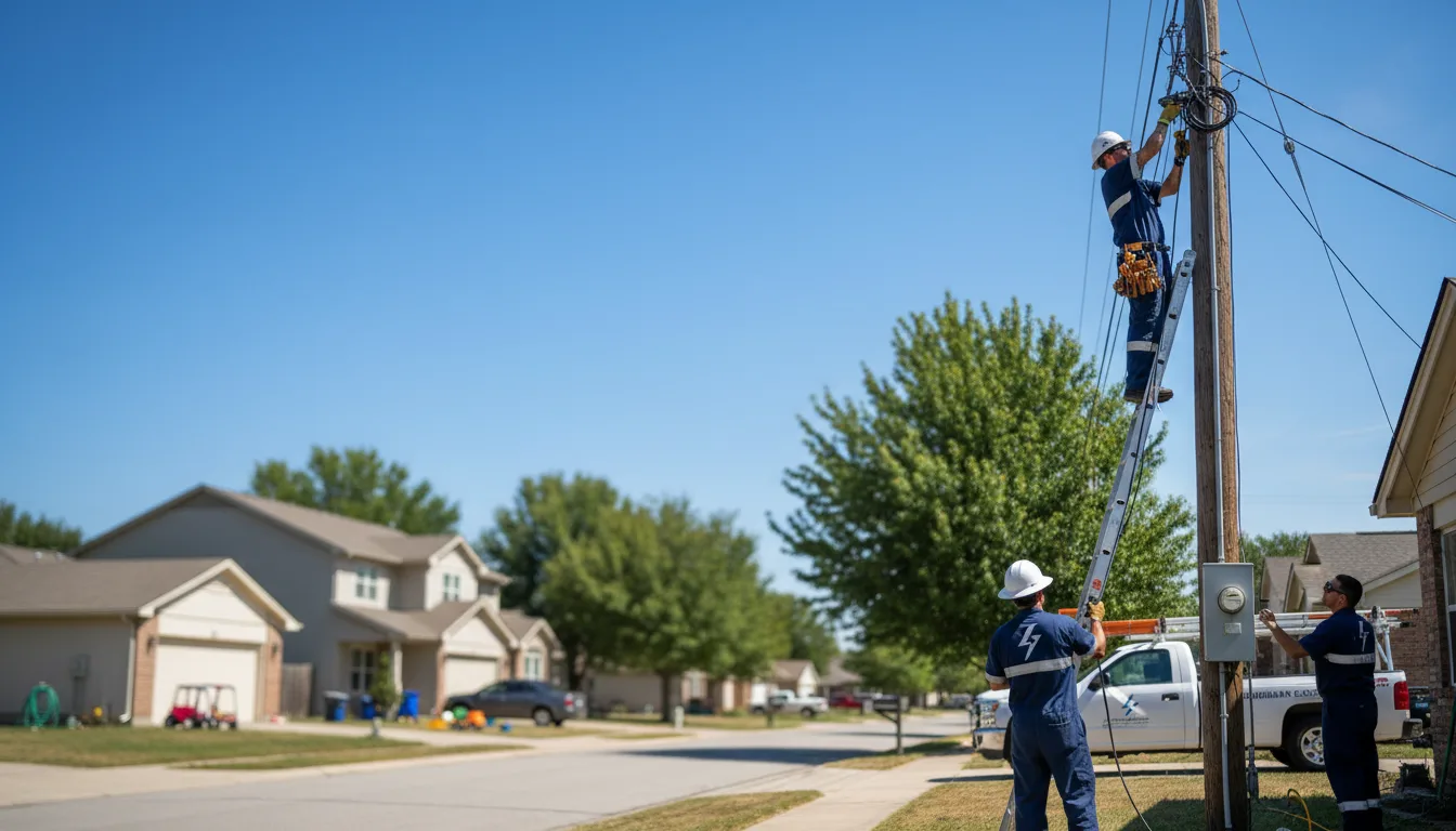 Residential electrician providing installation services in Dale, IL